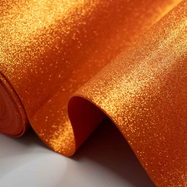 Glitzer Moosgummi Goma Eva 2mm orange