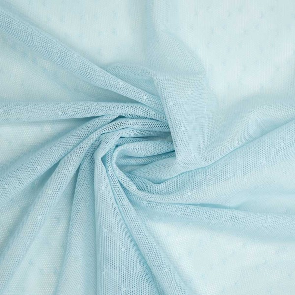 Soft Mesh Stretch Pünktchen hellblau