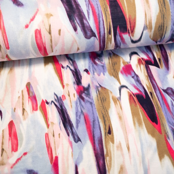 Viskosejersey Aquarell zartrosa