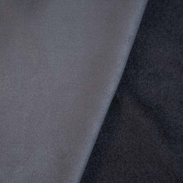 Wildleder Imitat mit Fleece Soft mittelgrau