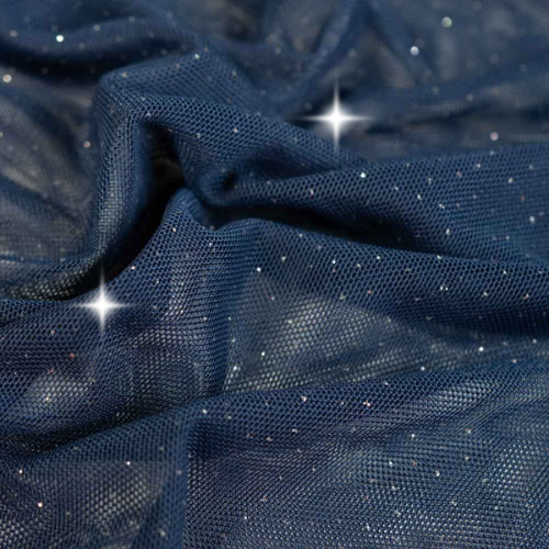 Soft Mesh Glam elastisch dark navy
