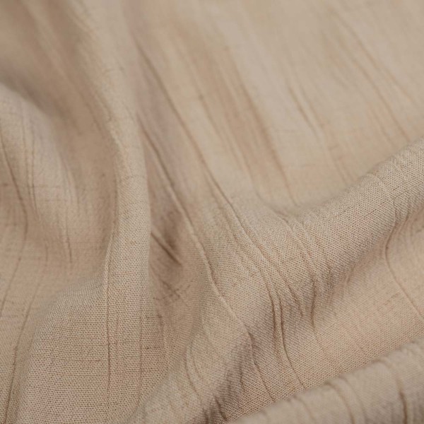 Viskose Leinen Crinkle beige