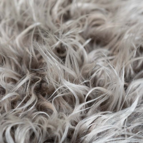 Zottelplüsch Langhaarplüsch shaded taupe-ecru