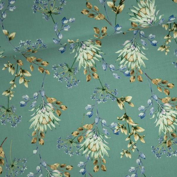 Gütermann Baumwollwebware Brilliant Distelblüte dusty mint