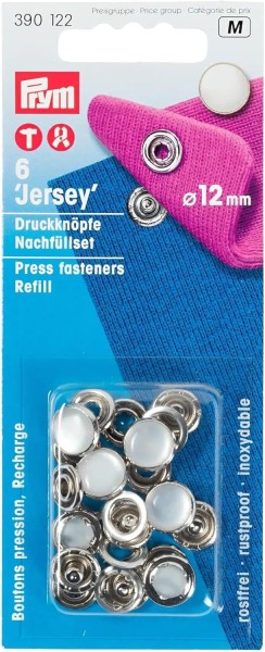 Prym Jersey Druckknöpfe perlmutt 12 mm Nachfüllset