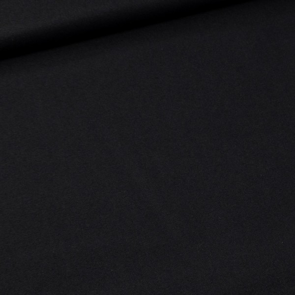 Flanell Baumwolle Uni schwarz