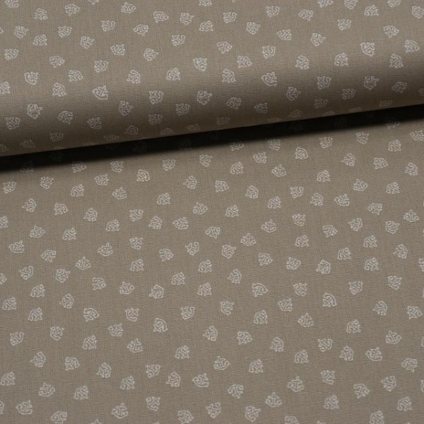 Baumwollwebware Mini Anchor taupe