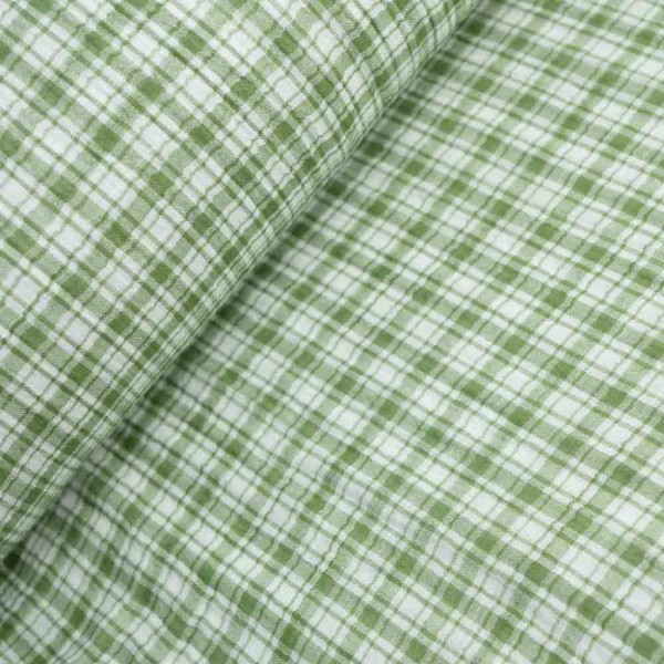 Musselin Double Karo khaki