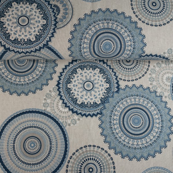 Canvas Mandala jeansblau