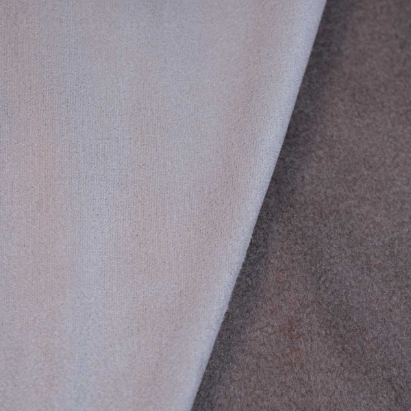 Wildleder Imitat mit Fleece Soft taupe