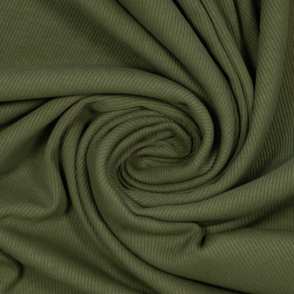 Baumwolljersey Ripp khaki