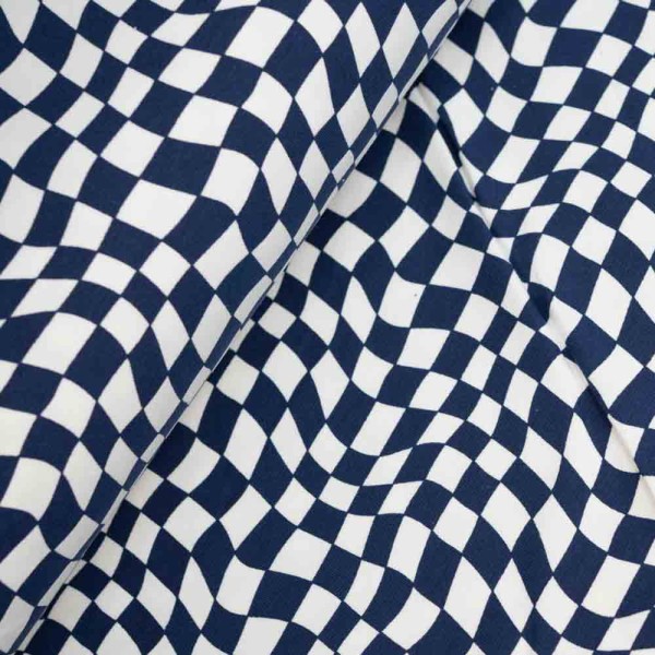 Baumwolljersey Rallye navy