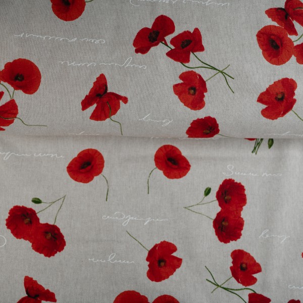 Canvas Mohnblume natur