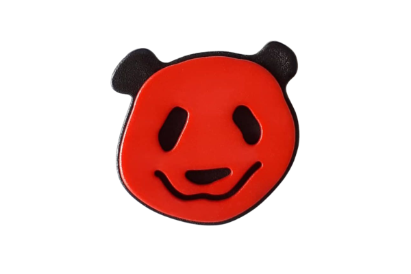 Kinderknopf Panda 22mm rot