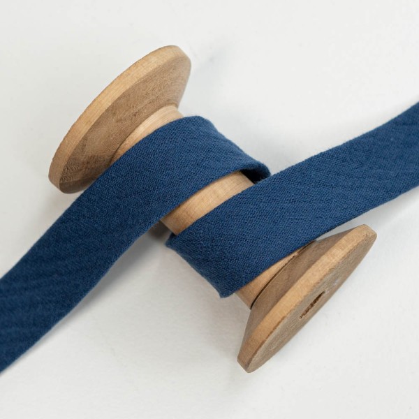 Musselin Schrägband Amelie 20mm jeansblau dunkel
