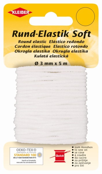 Kleiber Elastic-Kordel SOFT 3mm weiß