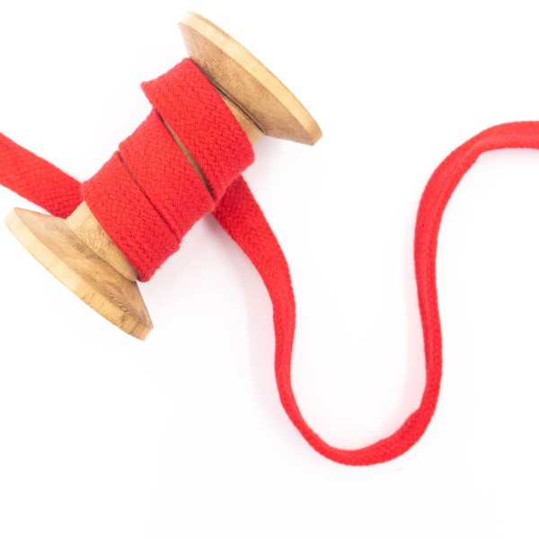 Flachkordel 15mm - Hoodie Kordel rot