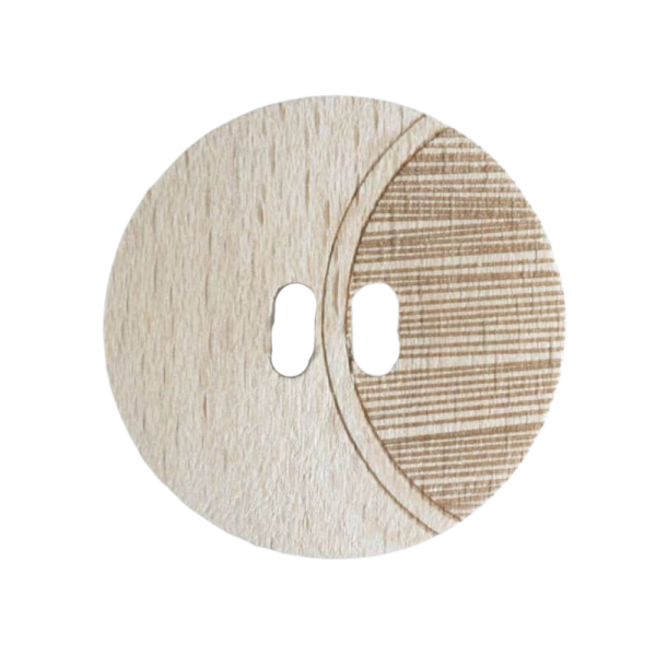 Holzknopf Halbkreis 28mm