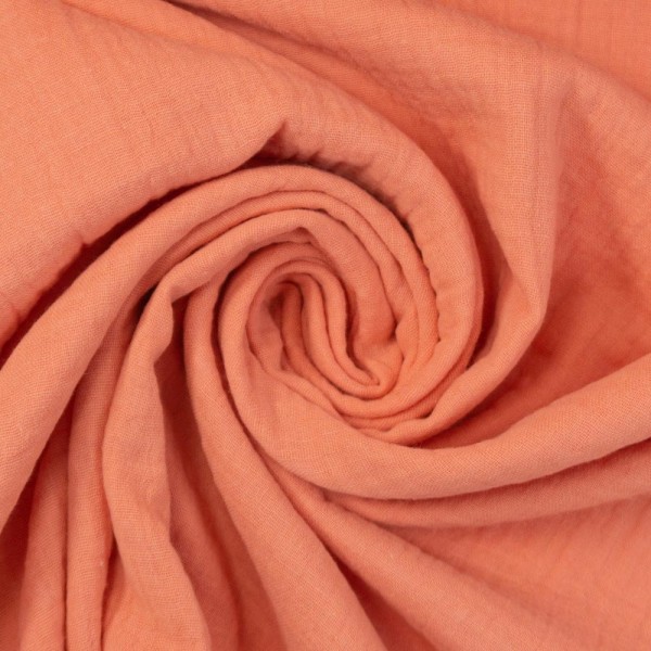 Bio-Musselin Double Gauze Uni peach