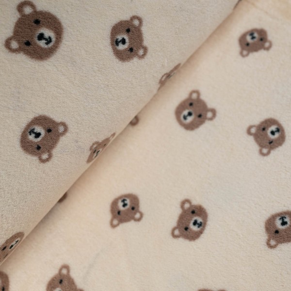 Wellnessfleece Teddybär natur