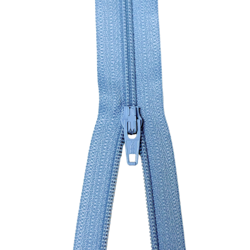 YKK nicht teilbarer Reißverschluss kleine Spirale jeansblau hell 60cm