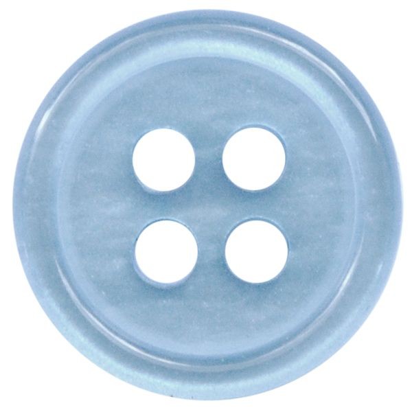 Hemd- und Blusenknopf rund 11mm himmelblau