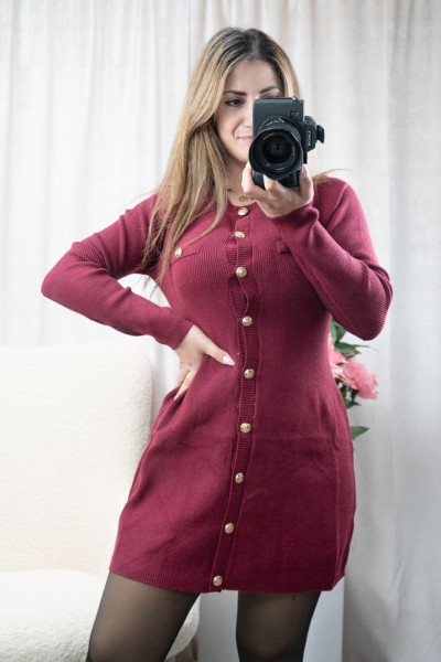 Strickkleid Marina burgundy S/M