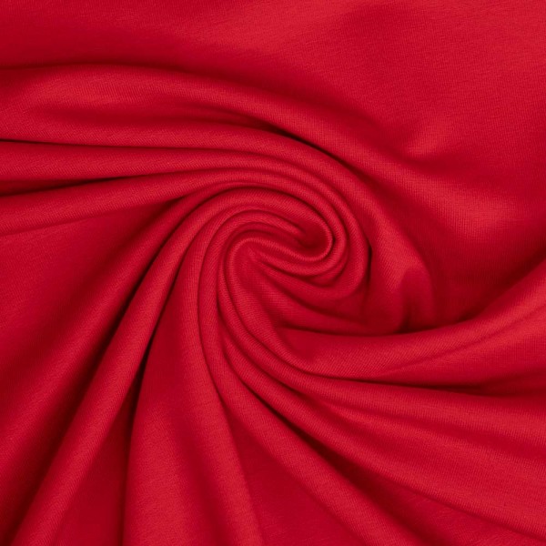 Baumwolljersey Uni Clara rot