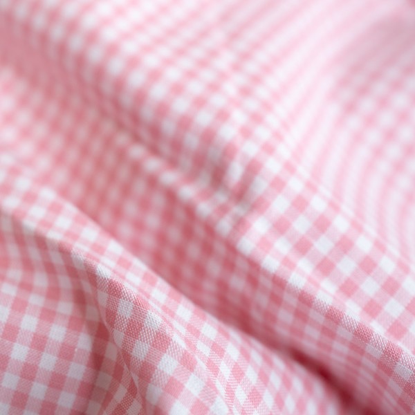 Edle Baumwoll Popeline Karo klein 3mm altrosa