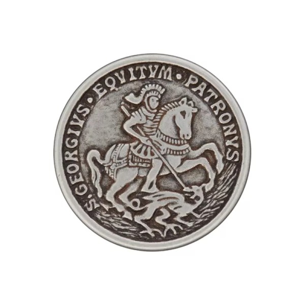 Metallknopf Öse 23mm altsilber