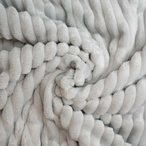 Cord-Look Fleece hellgrau