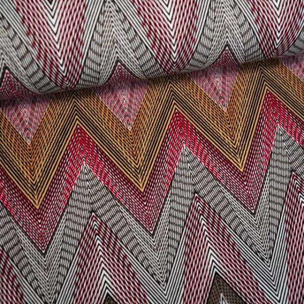 Viskosejersey Chevron senfgelb