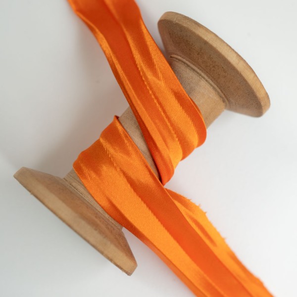 Satin Schrägband 20mm orange