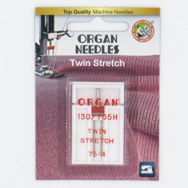 Organ Nähnadel Twin Stretch Stärke 75/4.0