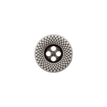 Prym Metallknopf verzierter Rand 18mm altsilber