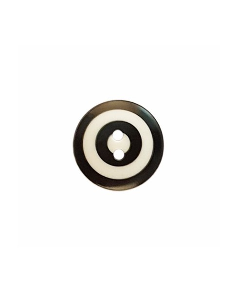 Modeknopf Kreise 15mm weiß
