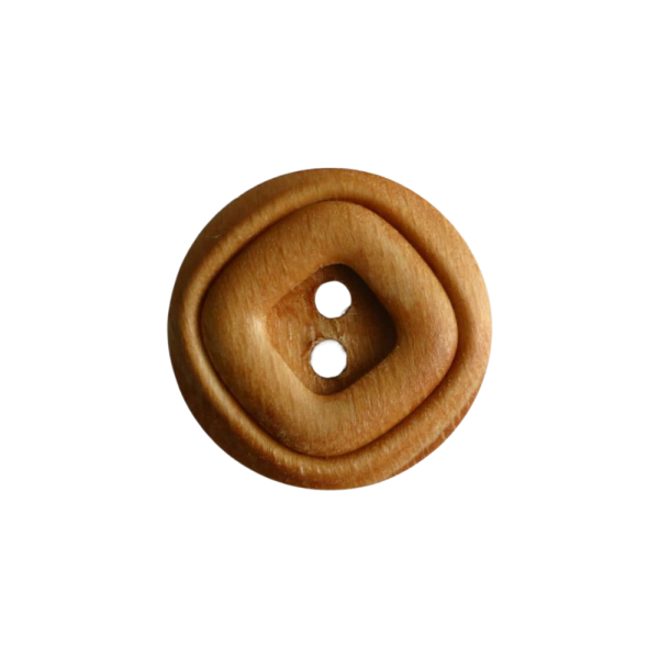 Holzknopf Mit Doppelrand 15 mm