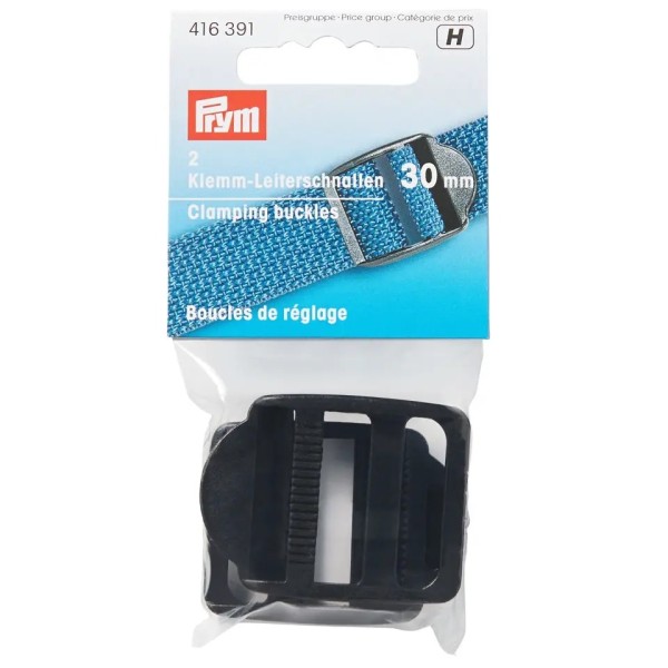 Prym 2 Stk Klemm-Leiterschnallen 30mm schwarz