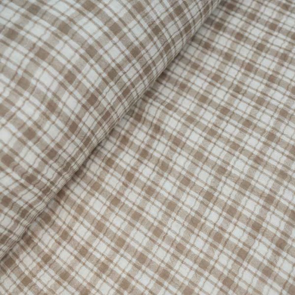 Musselin Double Karo beige