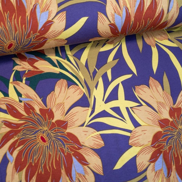 Viskosejersey Blütenzeit beere