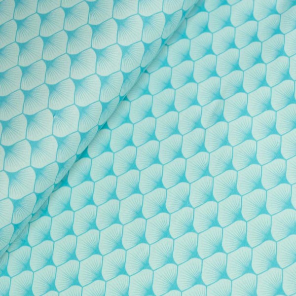 Bio Baumwollwebware Fächer hellblau