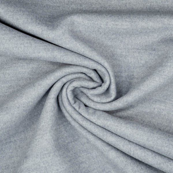 Mantelstoff Velour Meliert grau