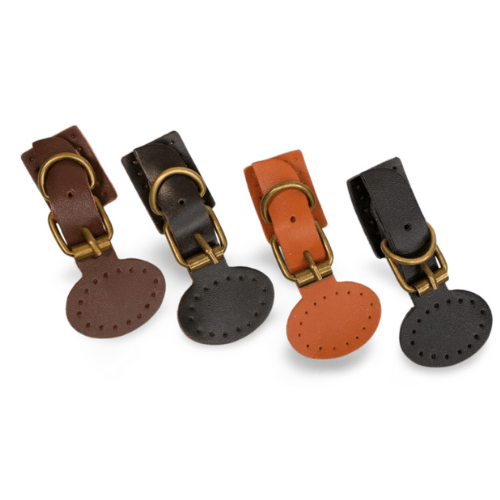 EvLis Lederverschluss Magnetknopf cognac