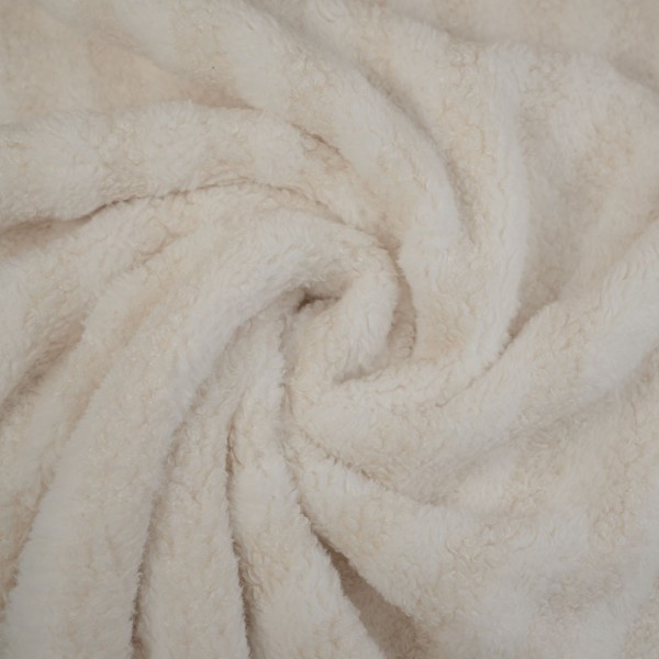 Teddyplüsch Soft Streifen natur