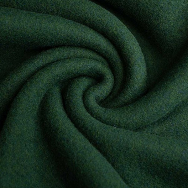 Woll Fleece flauschig tannengrün