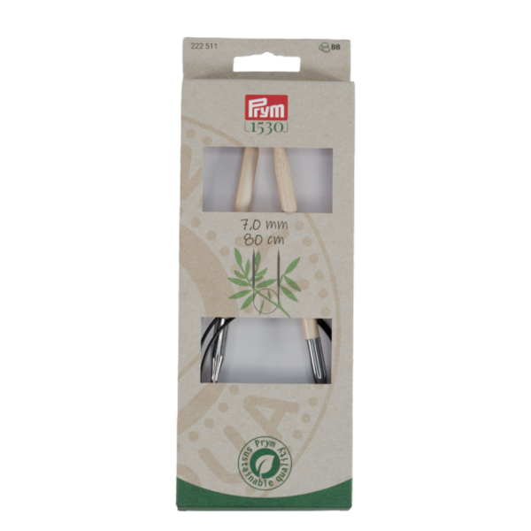 Prym Rundstricknadel 1530, Bambus in Stärke 7mm, 80cm
