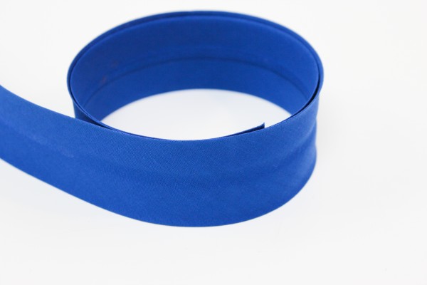Schrägband2cm oder 4cm breit vorgefalzt königsblau Ökotex 100