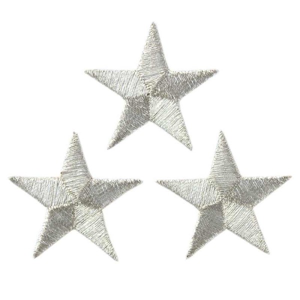 Applikation 3 Sterne silber