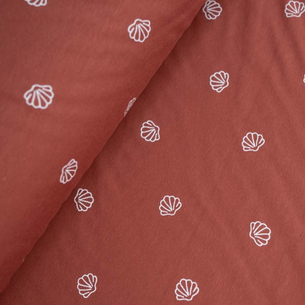 Baumwolljersey Muscheln terra