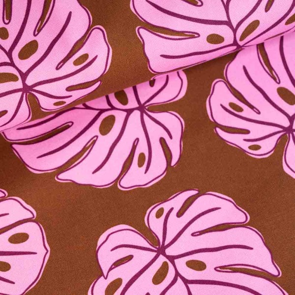 Canvas Blätter camel